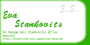 eva stankovits business card